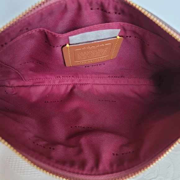 COACH Polly Pebbled Leather Crossbody Bag- Rouge color - Picture 14 of 16